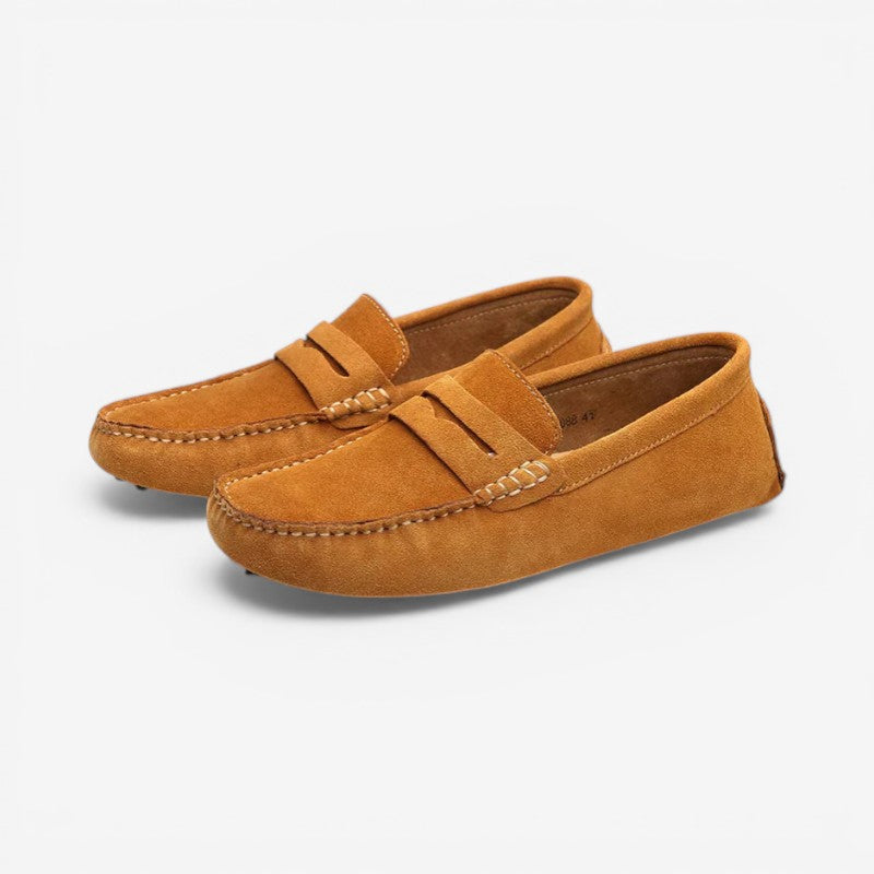 Alex - Round Toe Slip On Shoes with Non Slip Sole | Easy On and Off Everyday Comfort | Sizes 38–49 | Brown, Green, Red, Grey, Black, Orange, Dark Brown