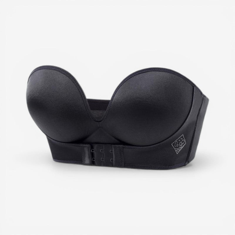 Jillian - Top con Scollo a V Profondo e Fibbia Regolabile Davanti e Dietro | Chiusura per Vestibilità Personalizzata | Taglie 32–40 | Colori: Grigio, Beige, Nero