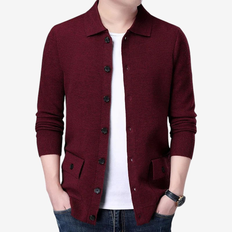 Mark – Cardigan à manches longues avec boutons et poches latérales
