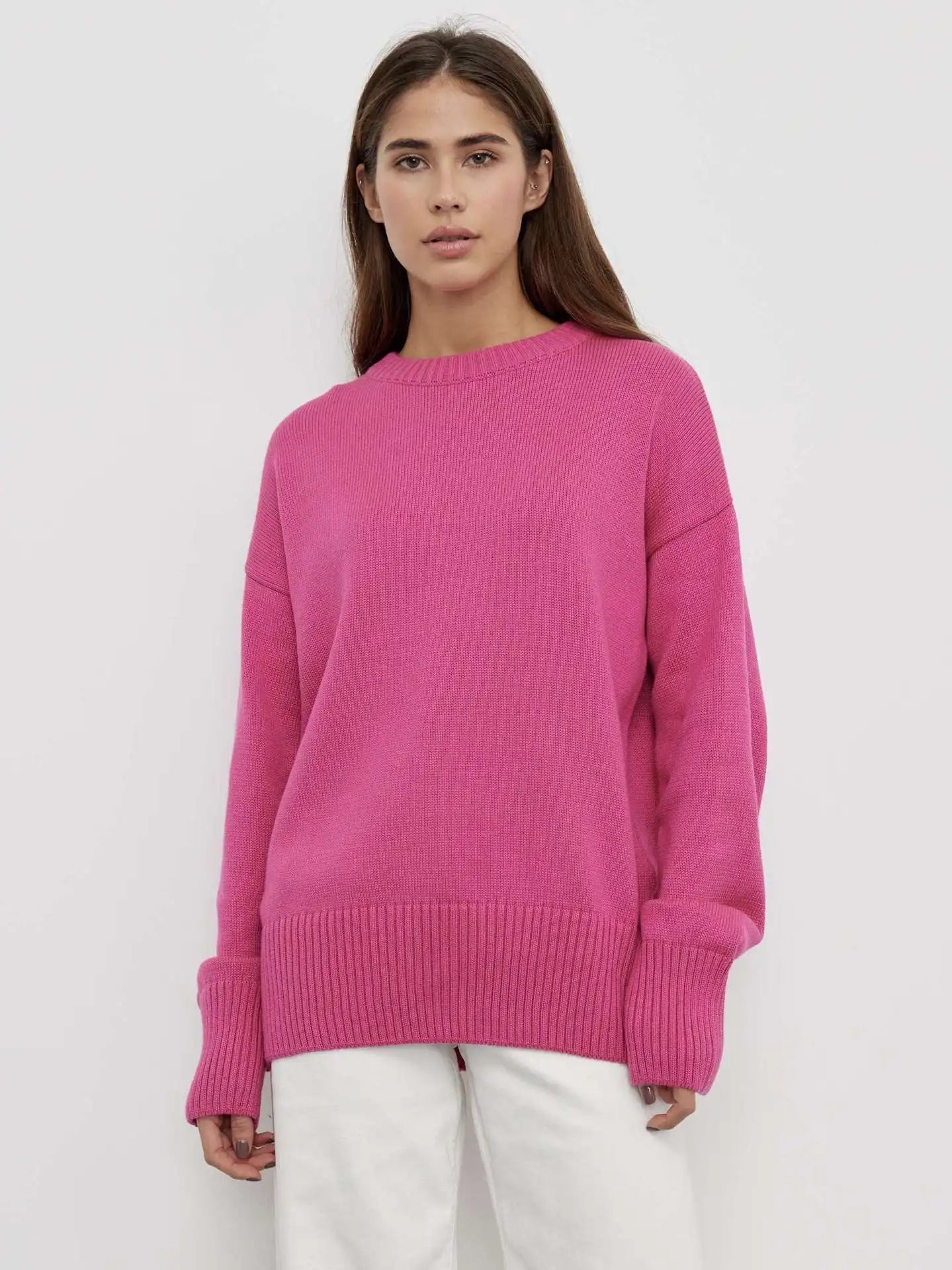 Sophie - Pulover elegant tricotat moale cu guler rotund