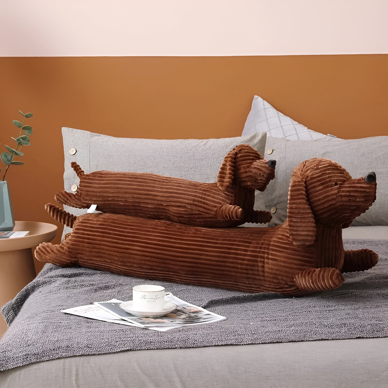 CuddlePup - Zacht teckel pluche kussen voor ultiem comfort