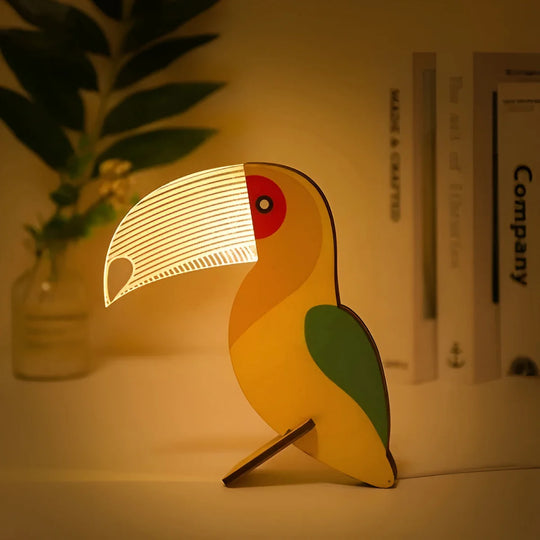 GlowTales - Lampă LED liniștitoare cu motive jucăușe de animale