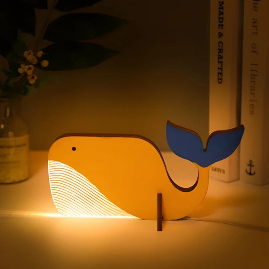GlowTales - Lampă LED liniștitoare cu motive jucăușe de animale