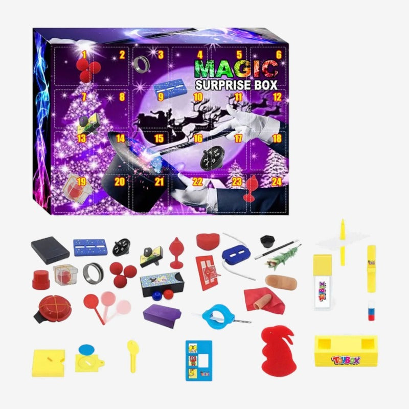 Mystivox - Caixa-presente de calendário do advento de truques de magia com acessórios