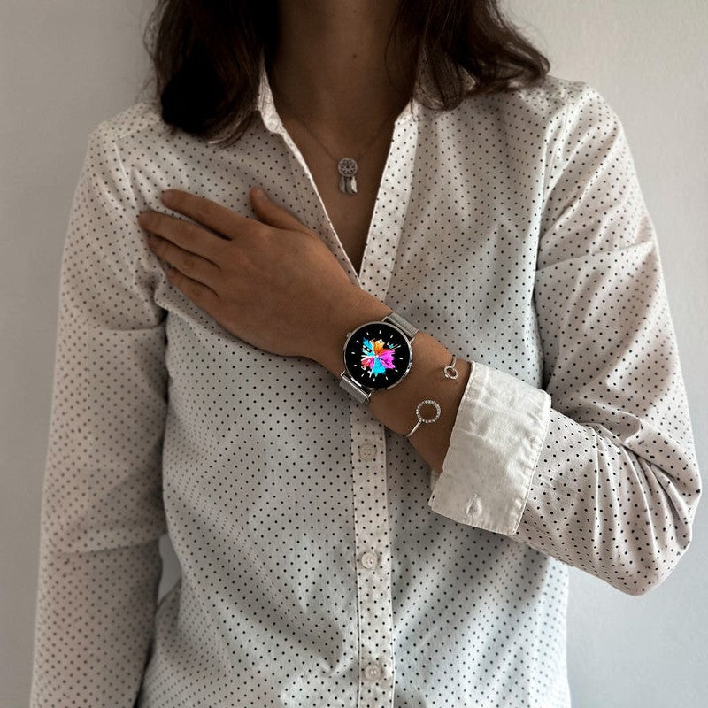 Flora - Smartwatch com design elegante e funcionalidades avançadas