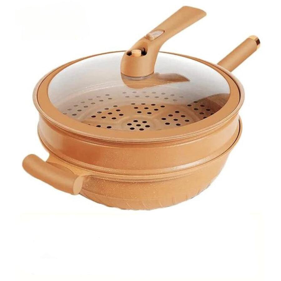 CookCraft - Non-stick wok with advanced heat distribution and steam basket