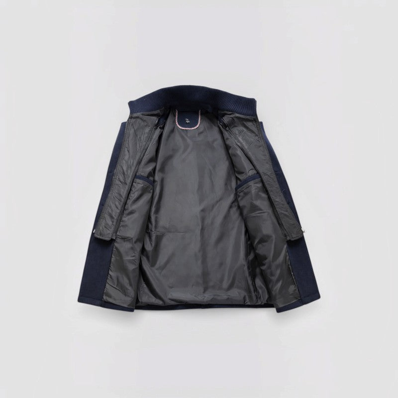 DualWarm - Men's Long Winter Coat With Double-Layer Design