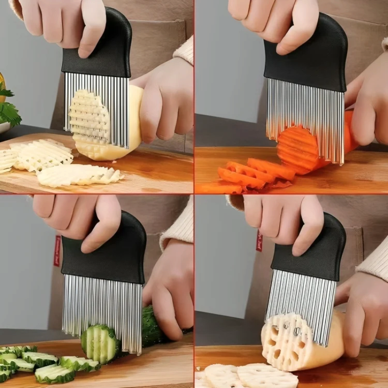 Tagliaverdure ondulato CrinkleCraft in acciaio inossidabile