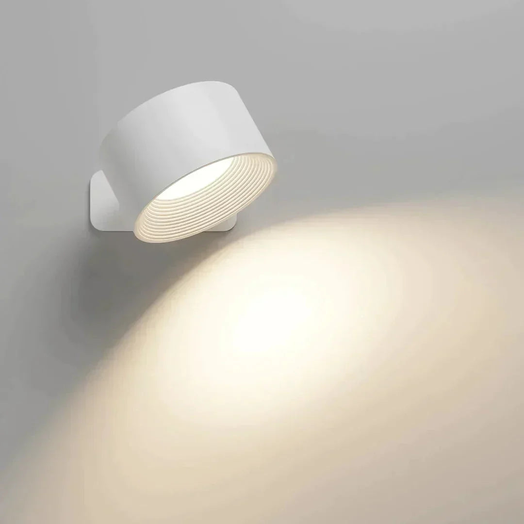Glowaxis - Lámpara de pared magnética con cabezal giratorio de 360°