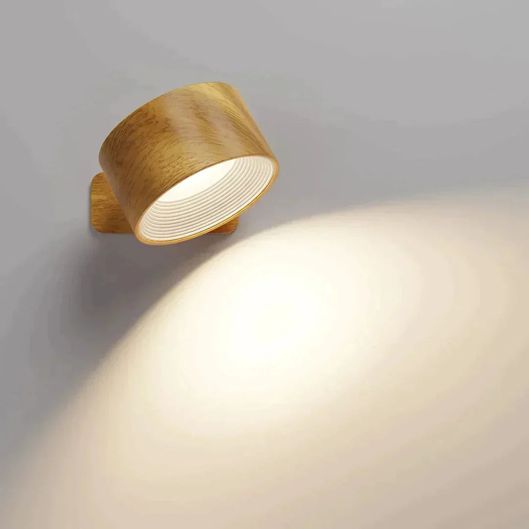 Glowaxis - Lámpara de pared magnética con cabezal giratorio de 360°