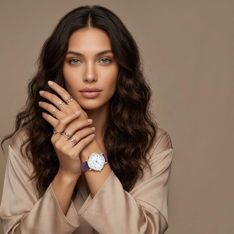 Montre à bracelet réglable avec chiffres