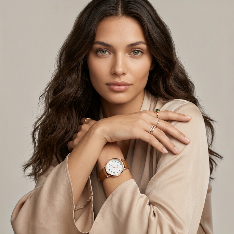 Montre à bracelet réglable avec chiffres
