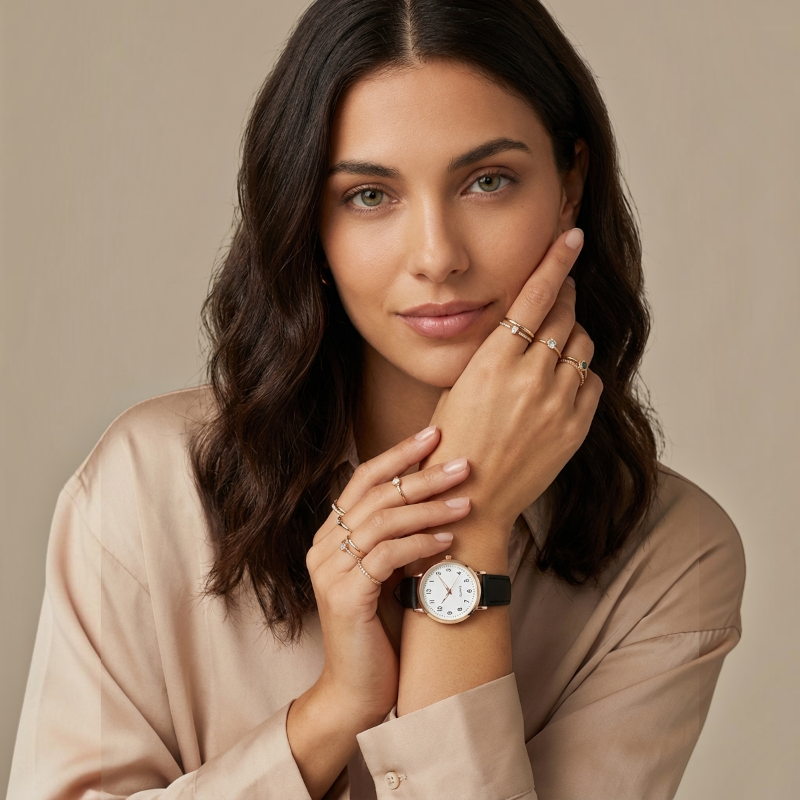 Montre à bracelet réglable avec chiffres