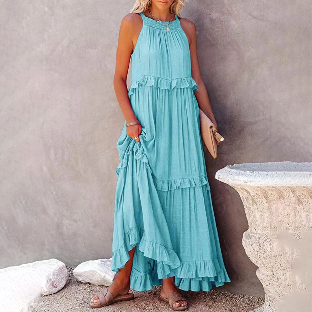 Mira - Abito alla moda senza maniche con scollo rotondo