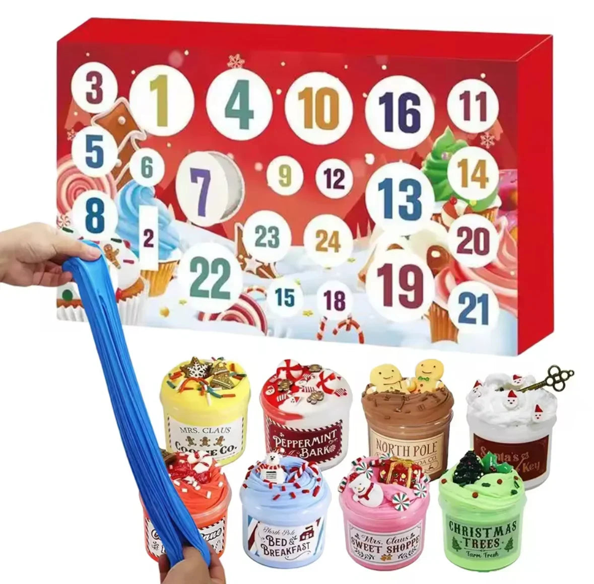 SlimeSurpriza – Calendrier de l’Avent Slime 2026 avec 24 pots de slime uniques