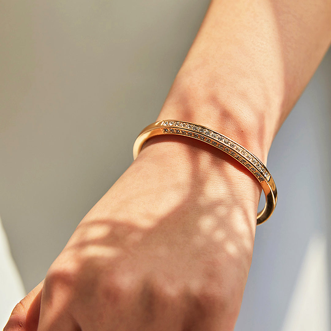 Luna - Bracciale elegante con strass scintillanti per un look raffinato