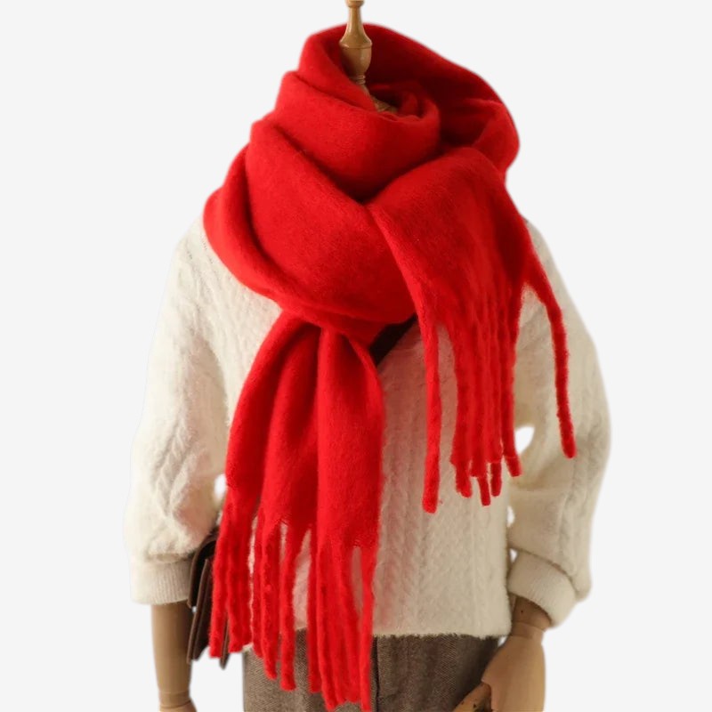 Dominic - Sciarpa Grande con Frange | Facile da Drappeggiare e Stilizzare | Taglia Standard | Vari Colori (Verde, Rosa, Marrone)