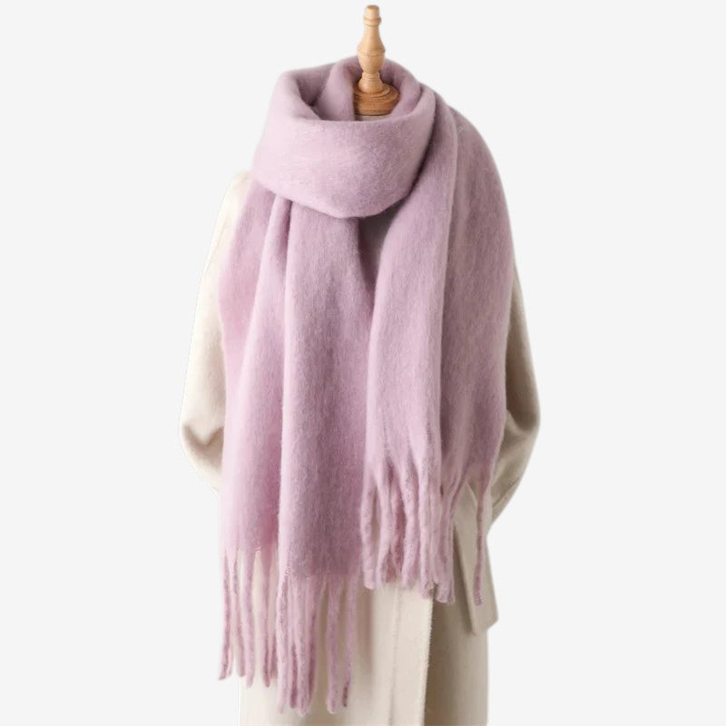 Dominic - Sciarpa Grande con Frange | Facile da Drappeggiare e Stilizzare | Taglia Standard | Vari Colori (Verde, Rosa, Marrone)
