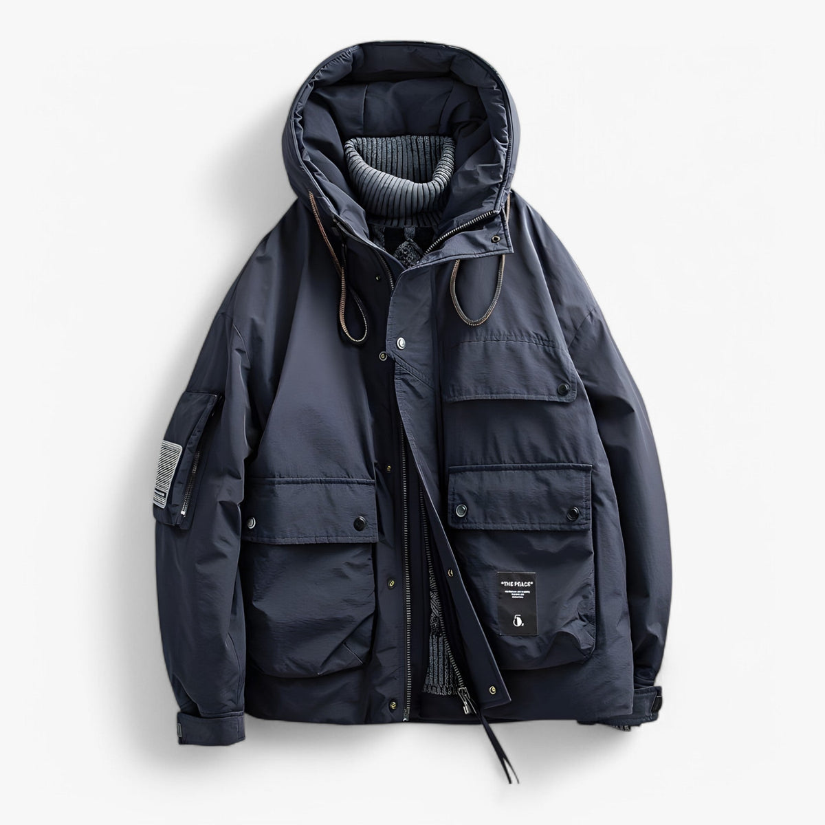 CuffLock - Men's Winter Parka With Removable Hood And Multiple Pockets