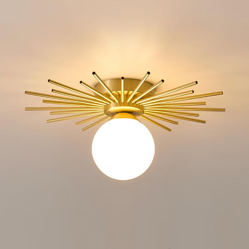 LumiStar – Lampada da soffitto in ottone e vetro con design rotondo