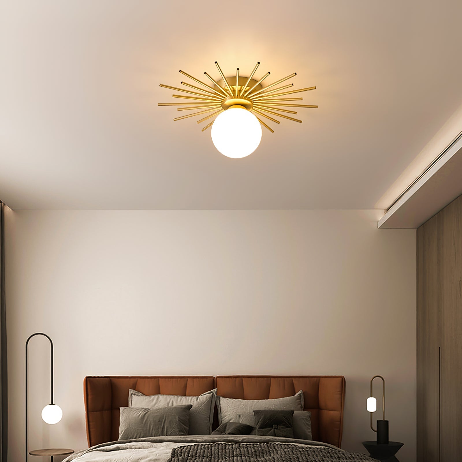 LumiStar – Lampada da soffitto in ottone e vetro con design rotondo