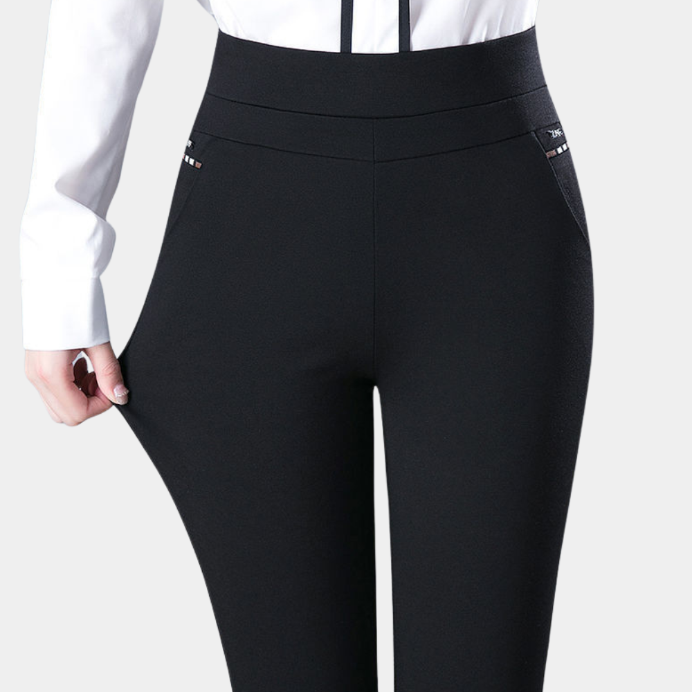 Elise – Pantalon taille haute stylé avec design extensible