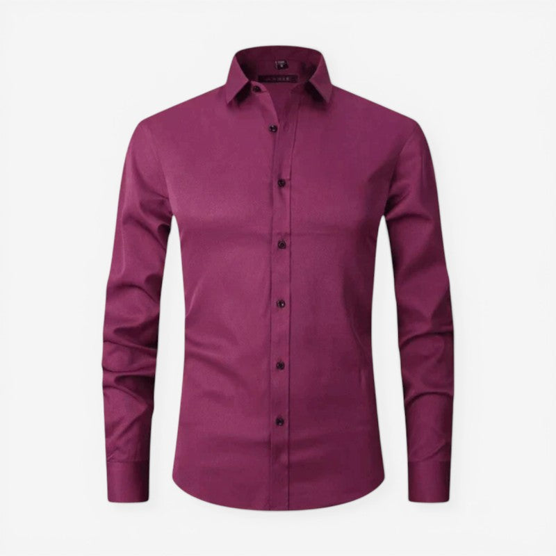 Men’s Slim Fit Long Sleeve Button-Down Shirt