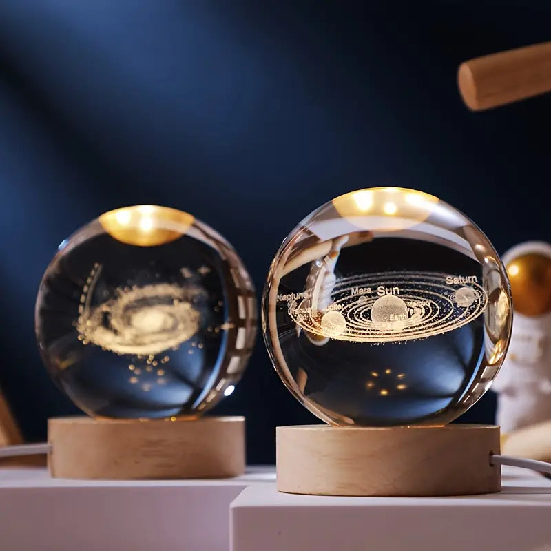 MoonAstro - Sfera di cristallo LED con luce dimmerabile