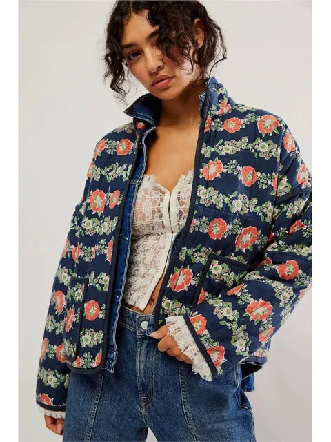 Mira - Chic quilted jackets with stand-up collar and stylish patterns