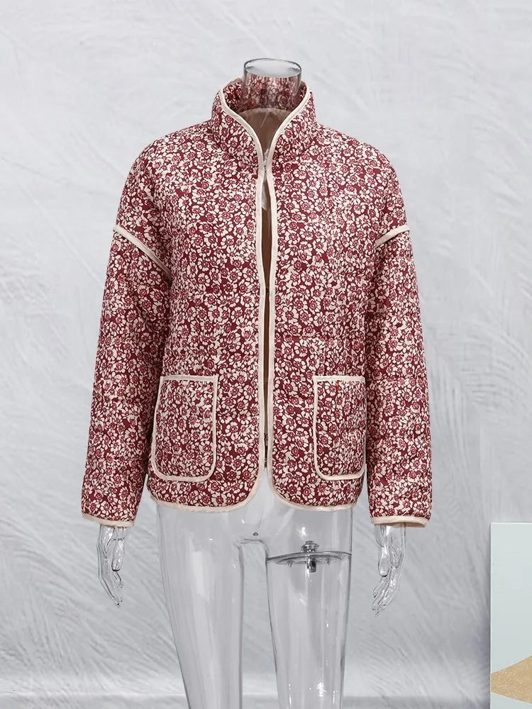 Mira - Chic quilted jackets with stand-up collar and stylish patterns