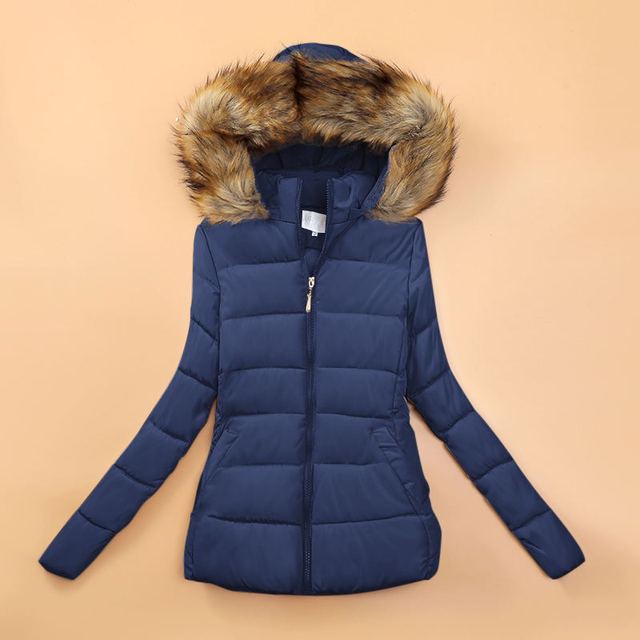 Puffern - Women's Puffer Jacket With Faux Fur Hood And Side Pockets