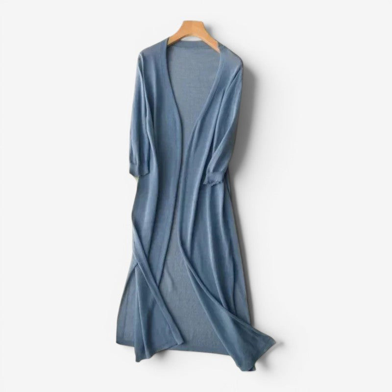 Cardigan lungo aperto davanti donna, modello ampio