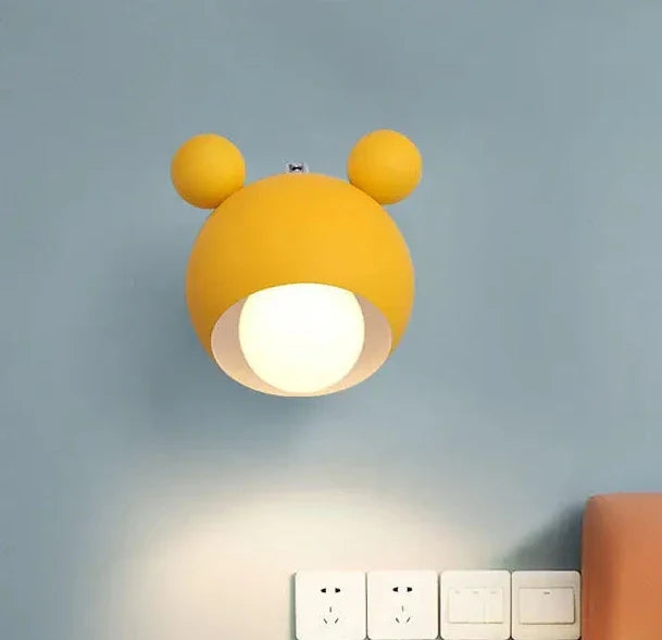 CharmGlow - Przytulna lampka ścienna Mickey Mouse do pokoju dziecięcego