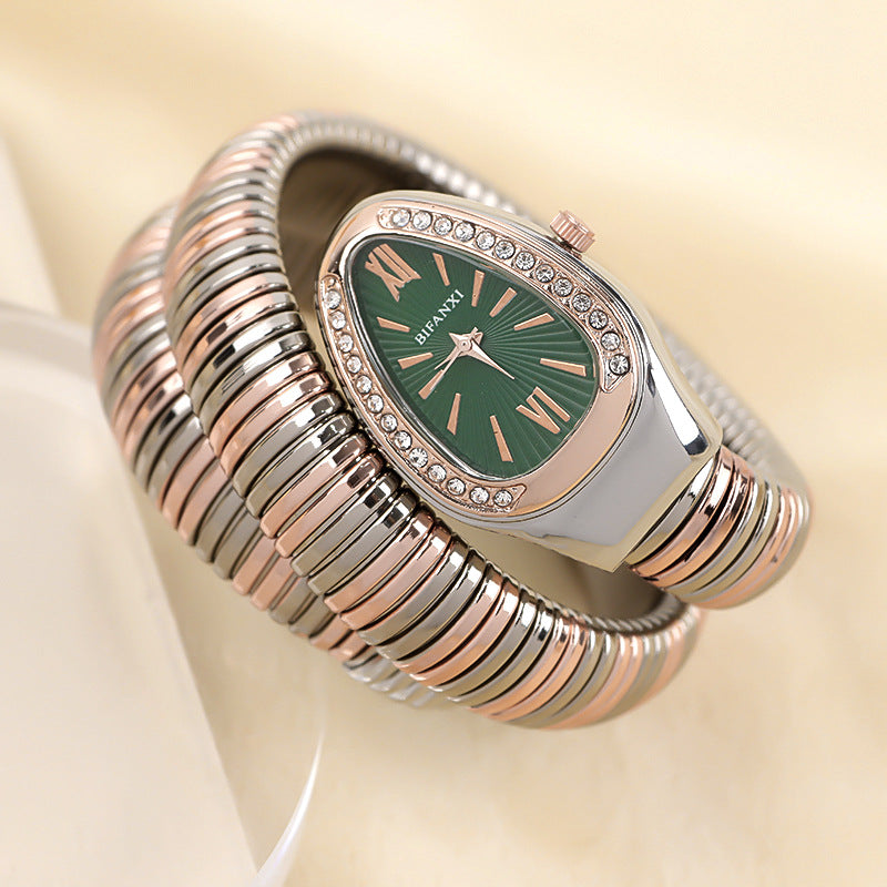 Genevieve - Elegant Women's Quartz Watch with Unique Bracelet Design