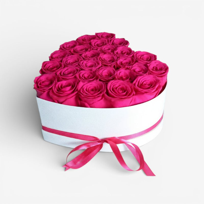 Regalo per la Festa della Mamma | Scatola di Fiori di Rosa a Forma di Cuore