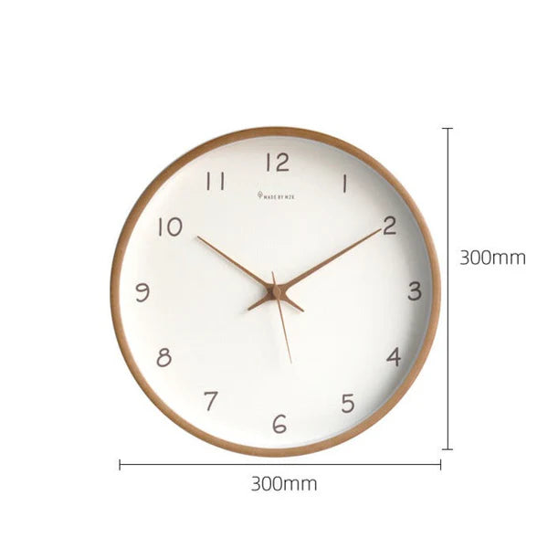 QuietOak - Elegant Analog Wall Clock with Silent Movement