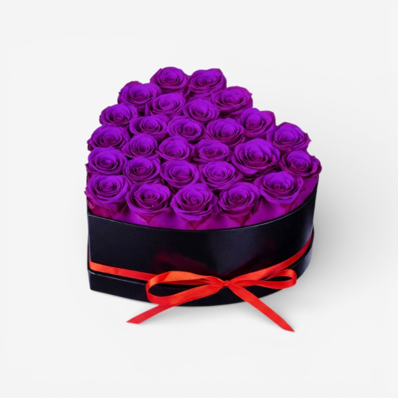 Regalo per la Festa della Mamma | Scatola di Fiori di Rosa a Forma di Cuore