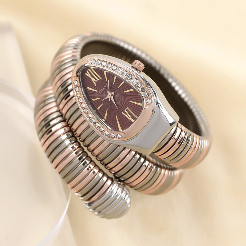 Genevieve - Elegant Women's Quartz Watch with Unique Bracelet Design