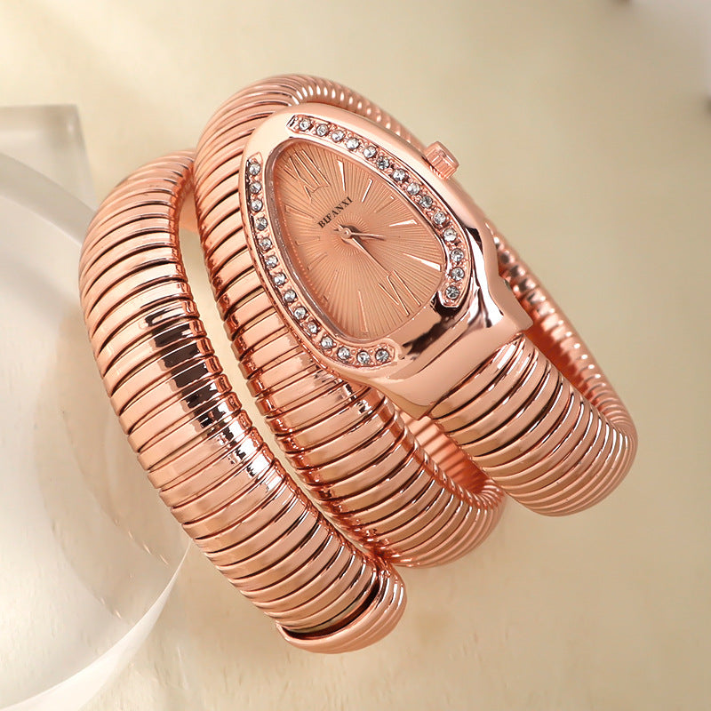 Genevieve - Elegant Women's Quartz Watch with Unique Bracelet Design
