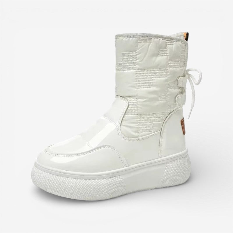 Trudy - Round toe boots with lace-up closure