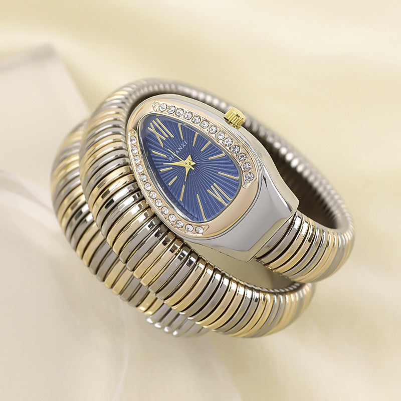 Genevieve - Elegant Women's Quartz Watch with Unique Bracelet Design