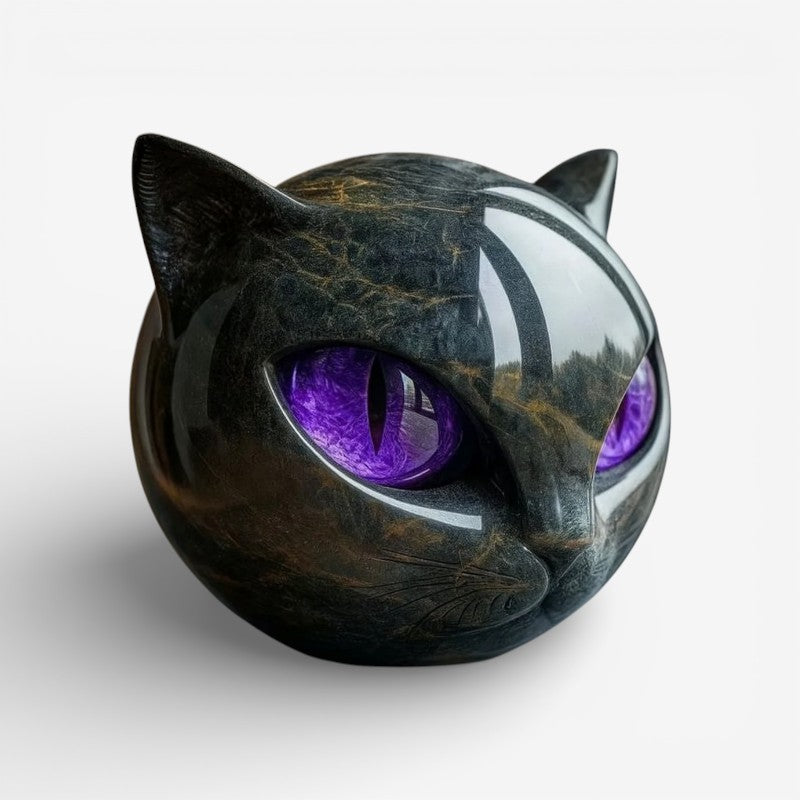 CatAura - Portable mini cat sculpture with decorative design