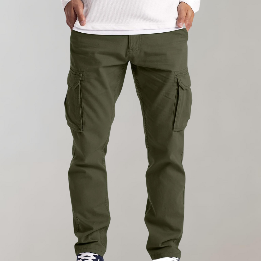 Logan – Pantalon cargo élégant avec multiples poches et coupe décontractée