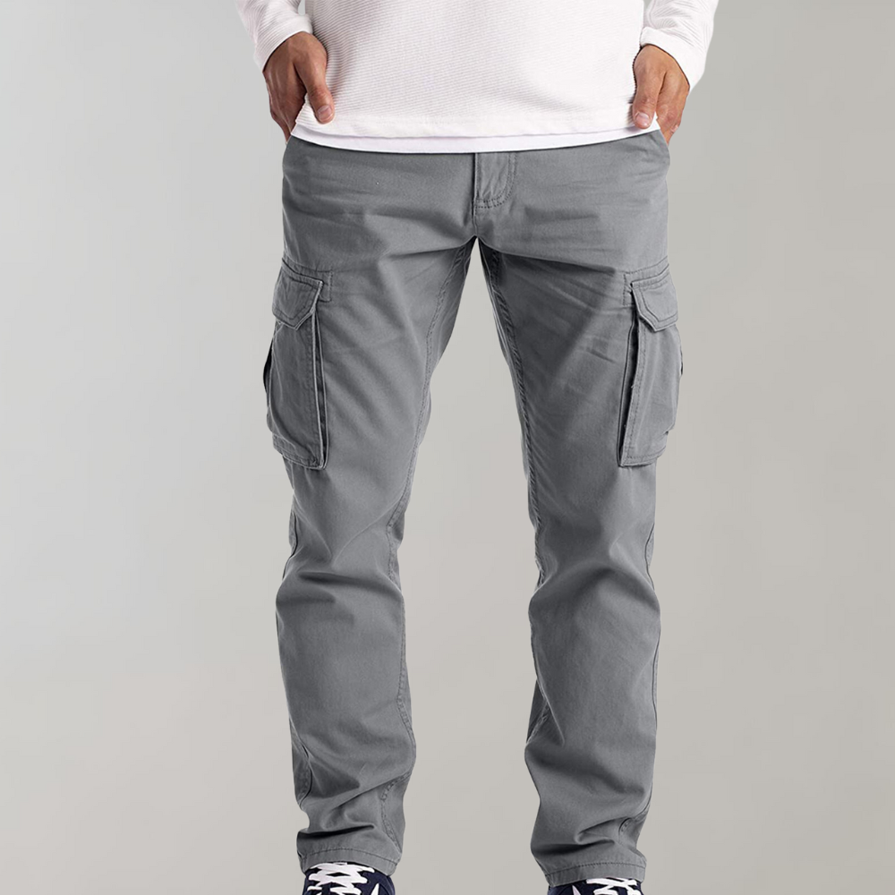 Logan – Pantalon cargo élégant avec multiples poches et coupe décontractée