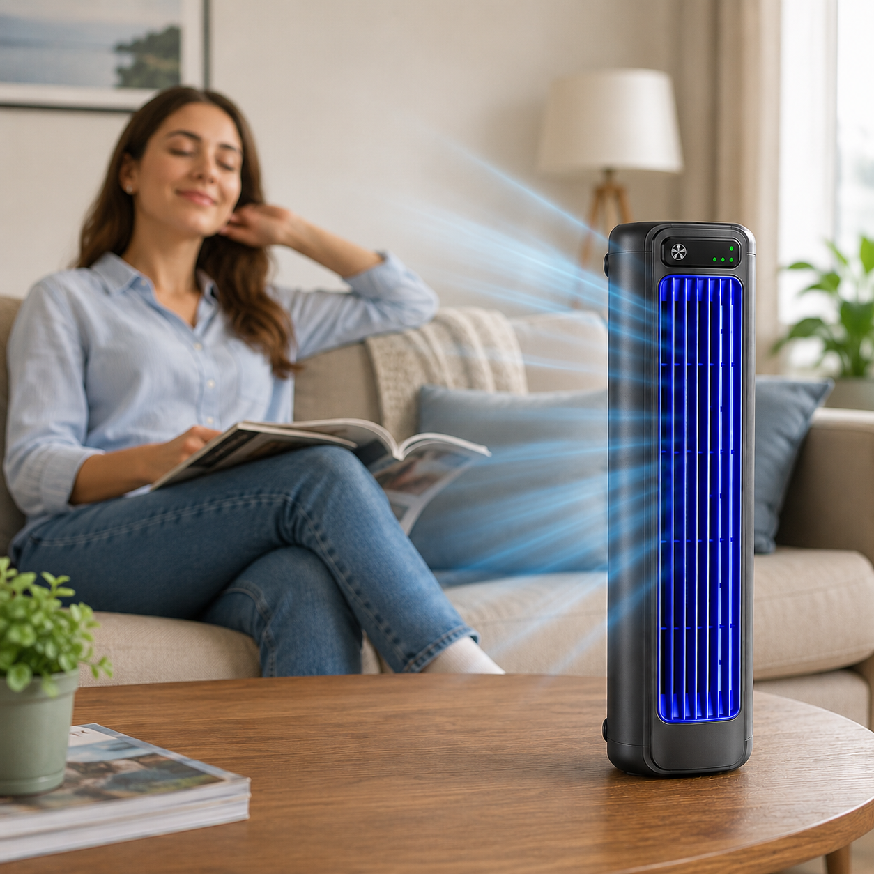 Bladeless Tower Fan with Remote Control