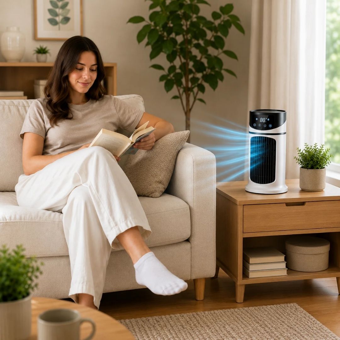 Portable Air Cooler with Digital LED Display & Remote Control