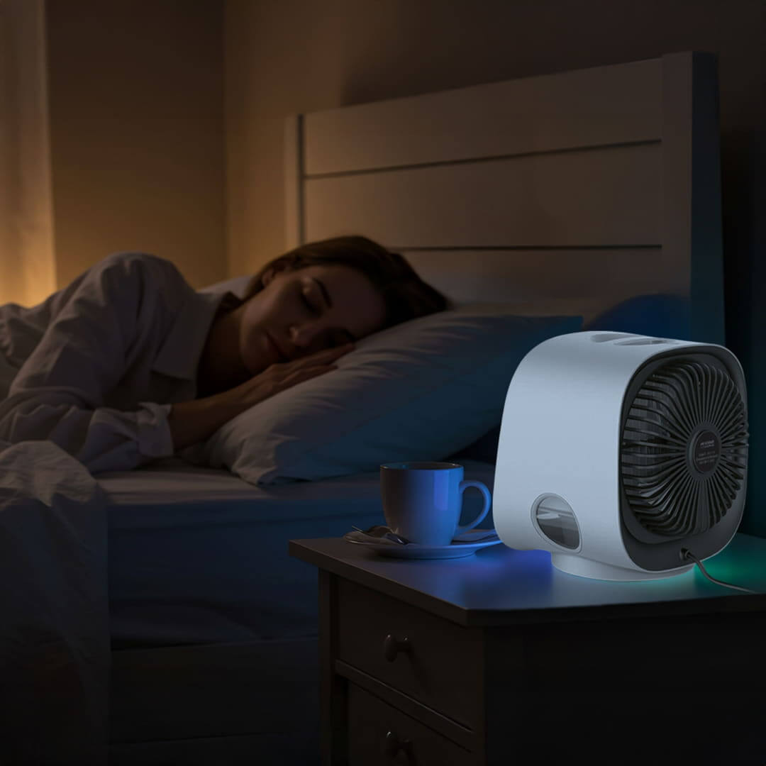 Prenosný chladiaci ventilátor s nastaviteľnou rýchlosťou a vodným chladením