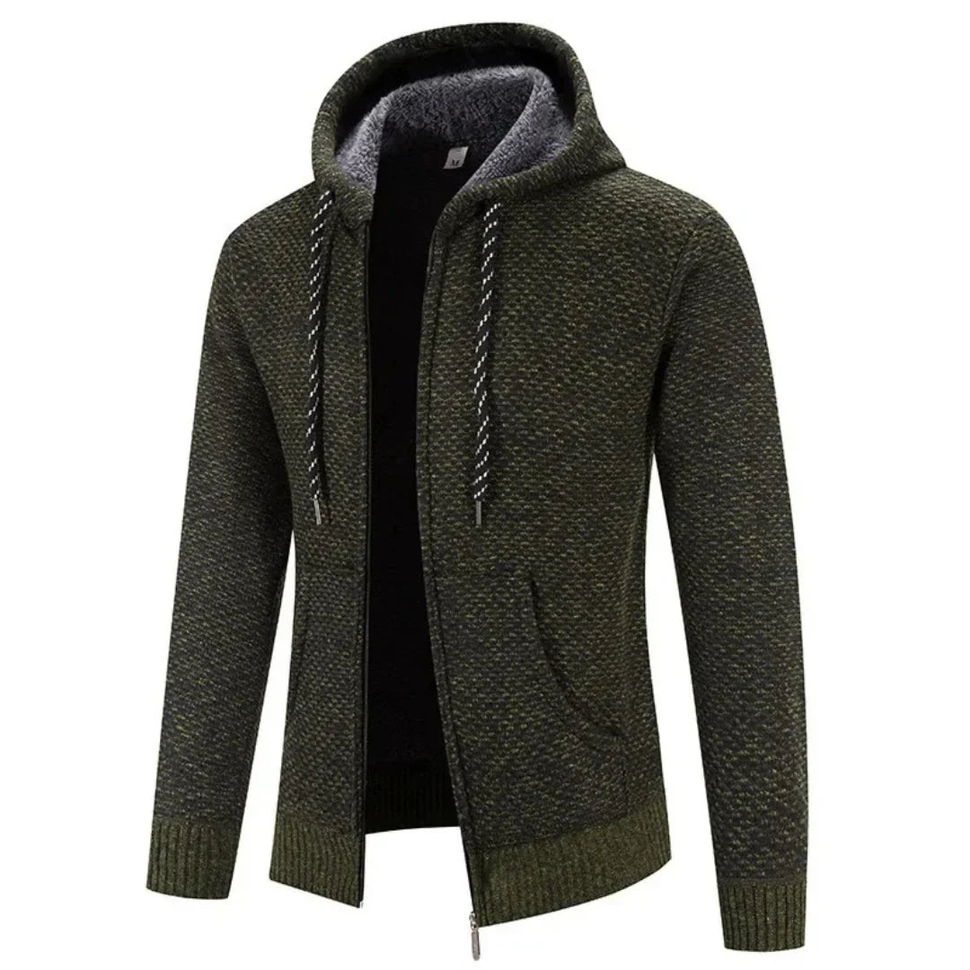 Beron - Warm long-sleeve jacket with hood and pockets