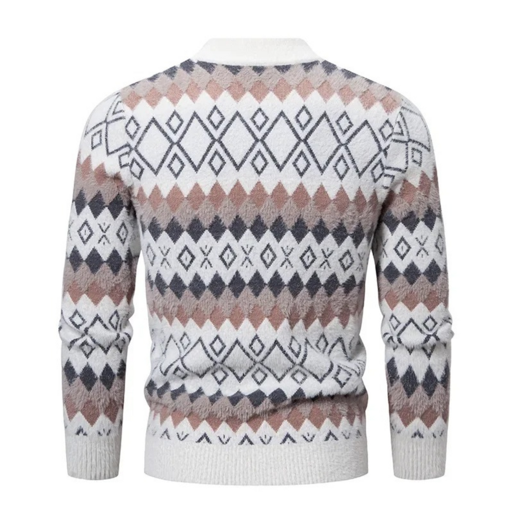 Felix - Pull slim fit à manches longues et col rond classique