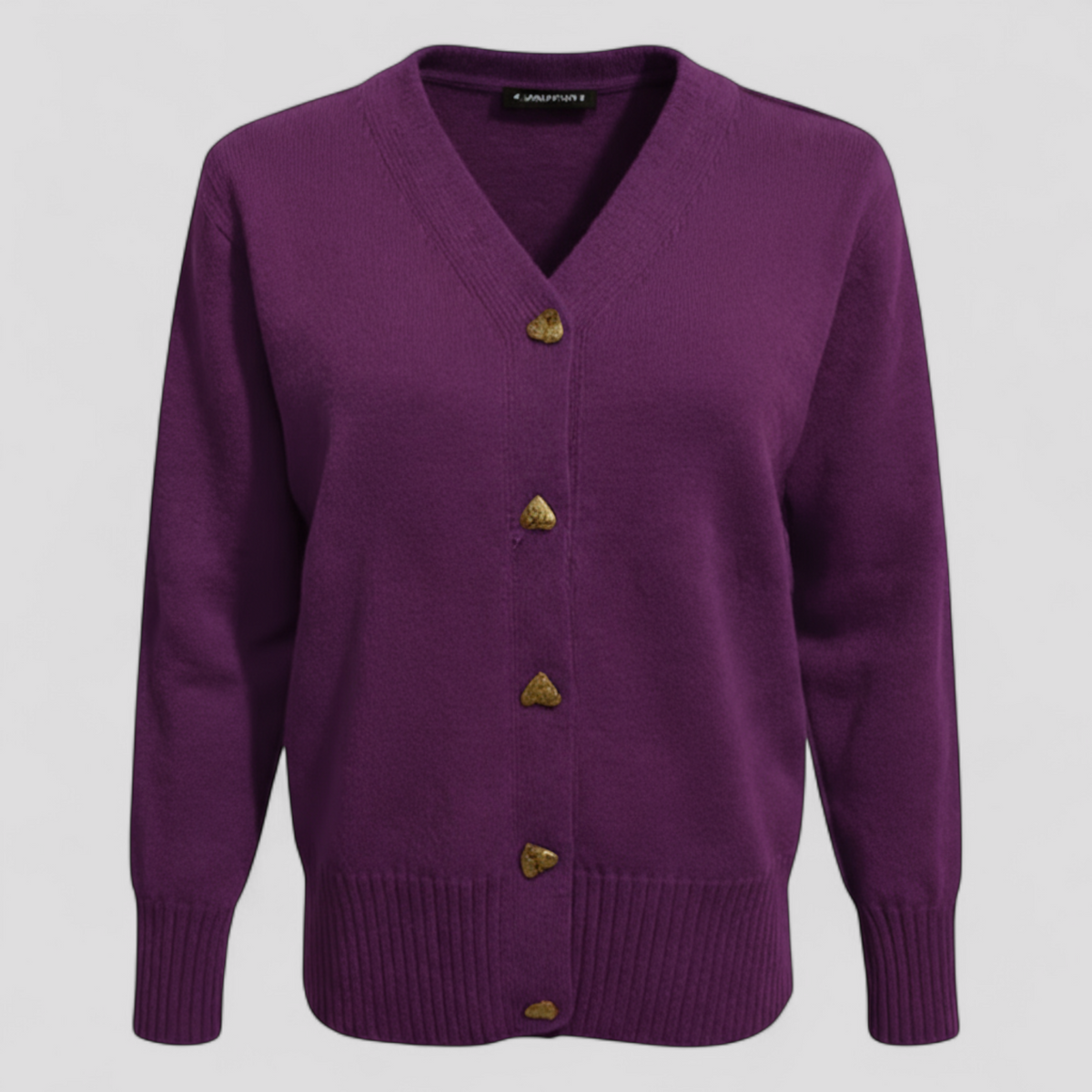 WoolThread - Camisola de lã merino para mulher com fecho de botões